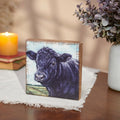 Angus Cow Block Sign - Farmhouse Wood Wall Art