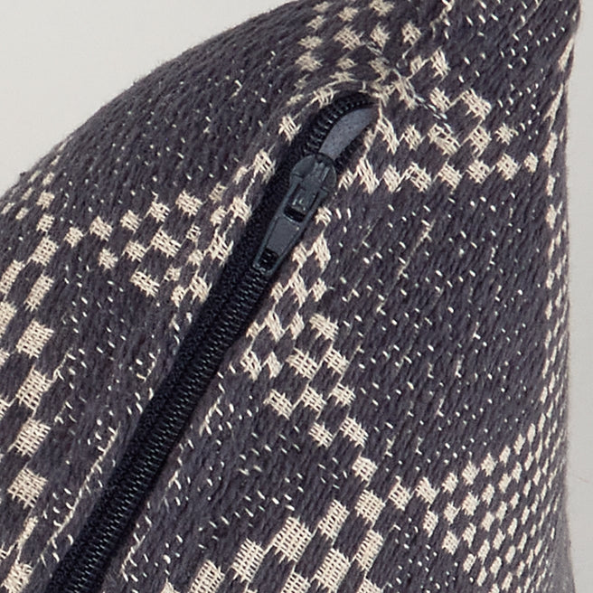 Navy Double Star Throw Pillow