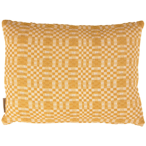 Gold Check Throw Pillow