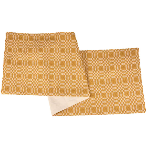 Gold Check Table Runner
