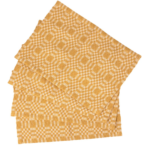 Gold Check Placemat Set
