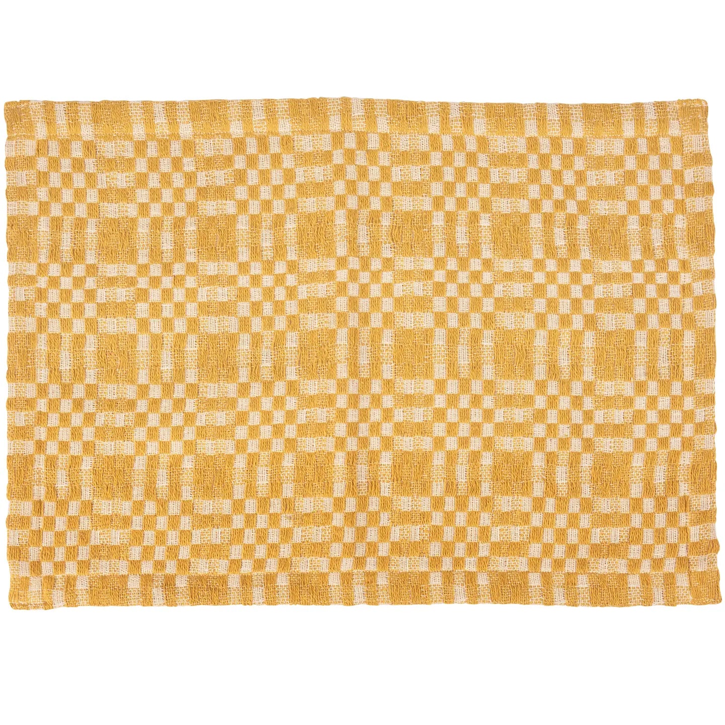 Gold Check Placemat Set