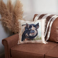 Kune Kune Pig Throw Pillow