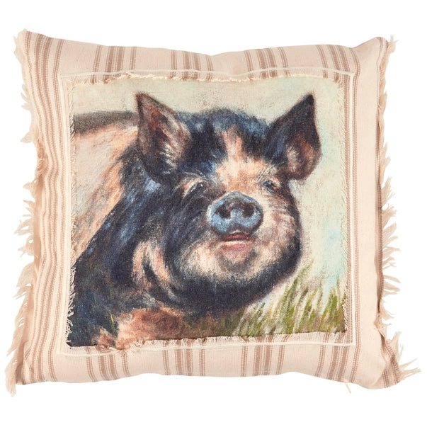 Kune Kune Pig Throw Pillow