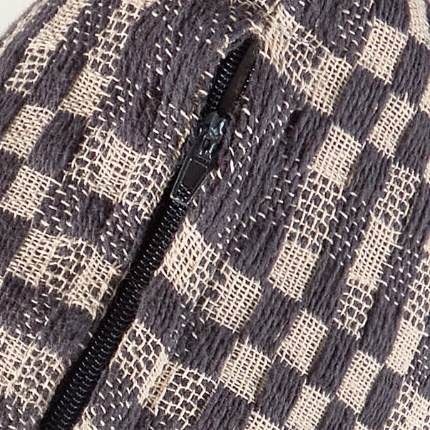 Navy Check Throw Pillow