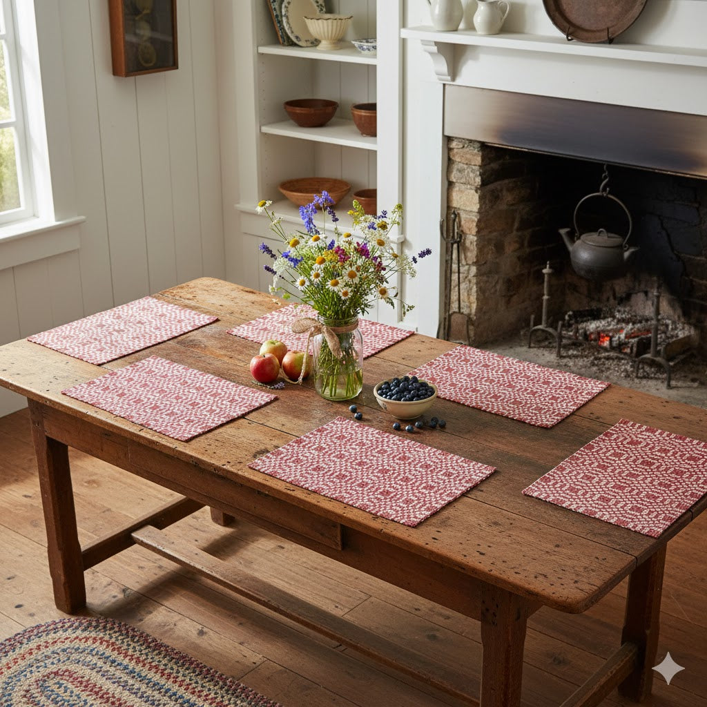 Red Check Placemat Set