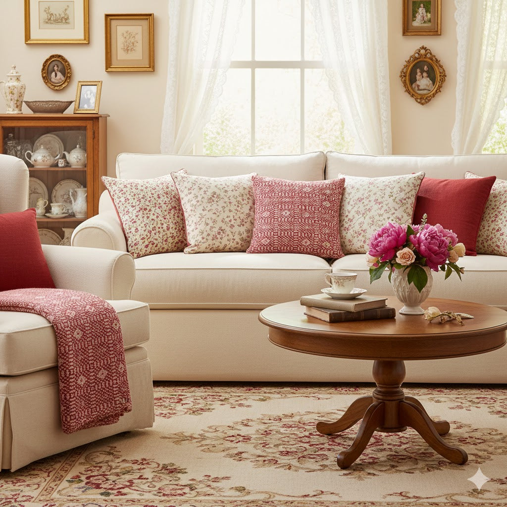 Red Diamond Throw Pillow